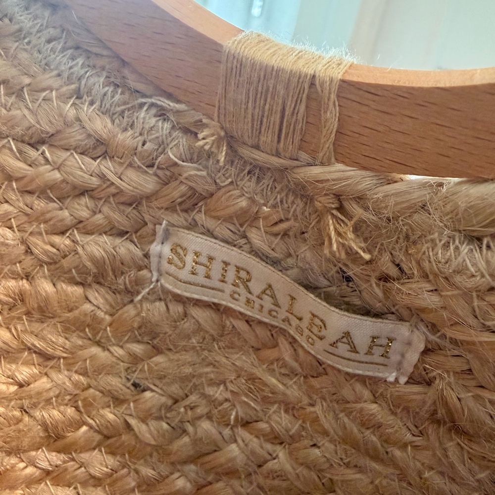 Handcrafted Tan Woven Heart Bag - Picture 5 of 7